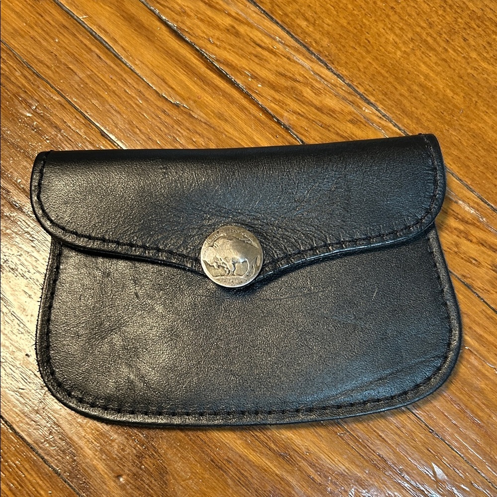 Black Leather Belt Wallet